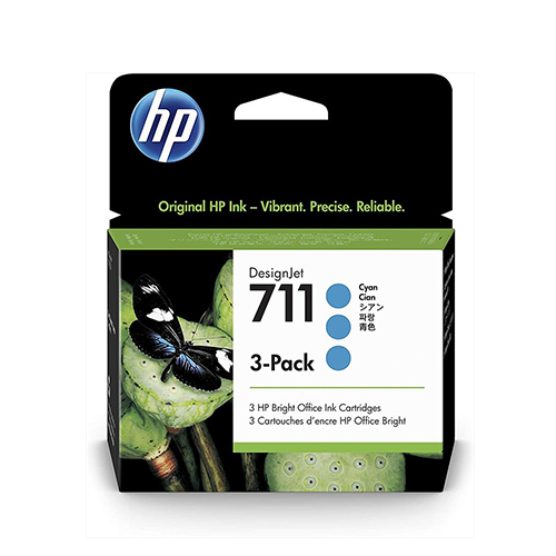 Cartucho hp 711 pack 3 29 ml cyan