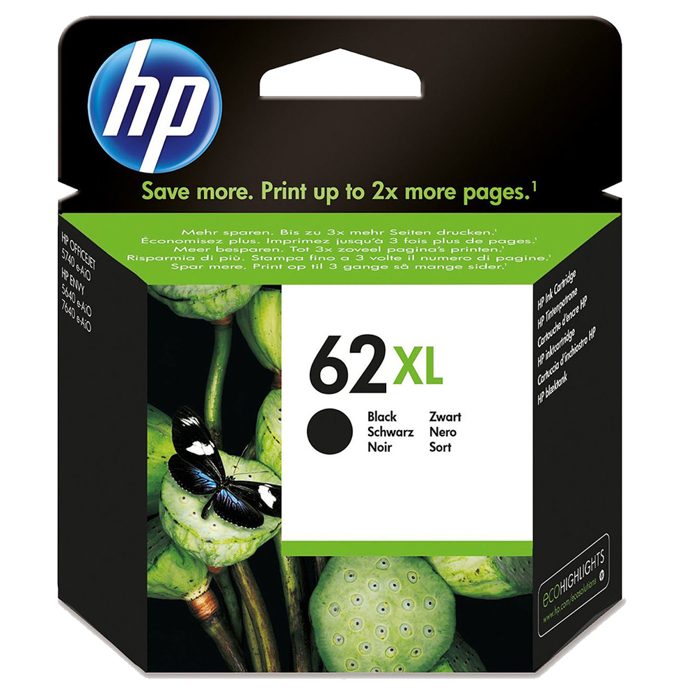 Cartucho hp 62 xl black