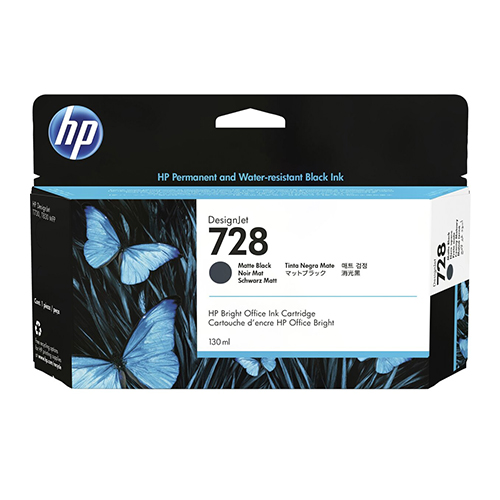 Cartucho hp 728  130 ml matte black 