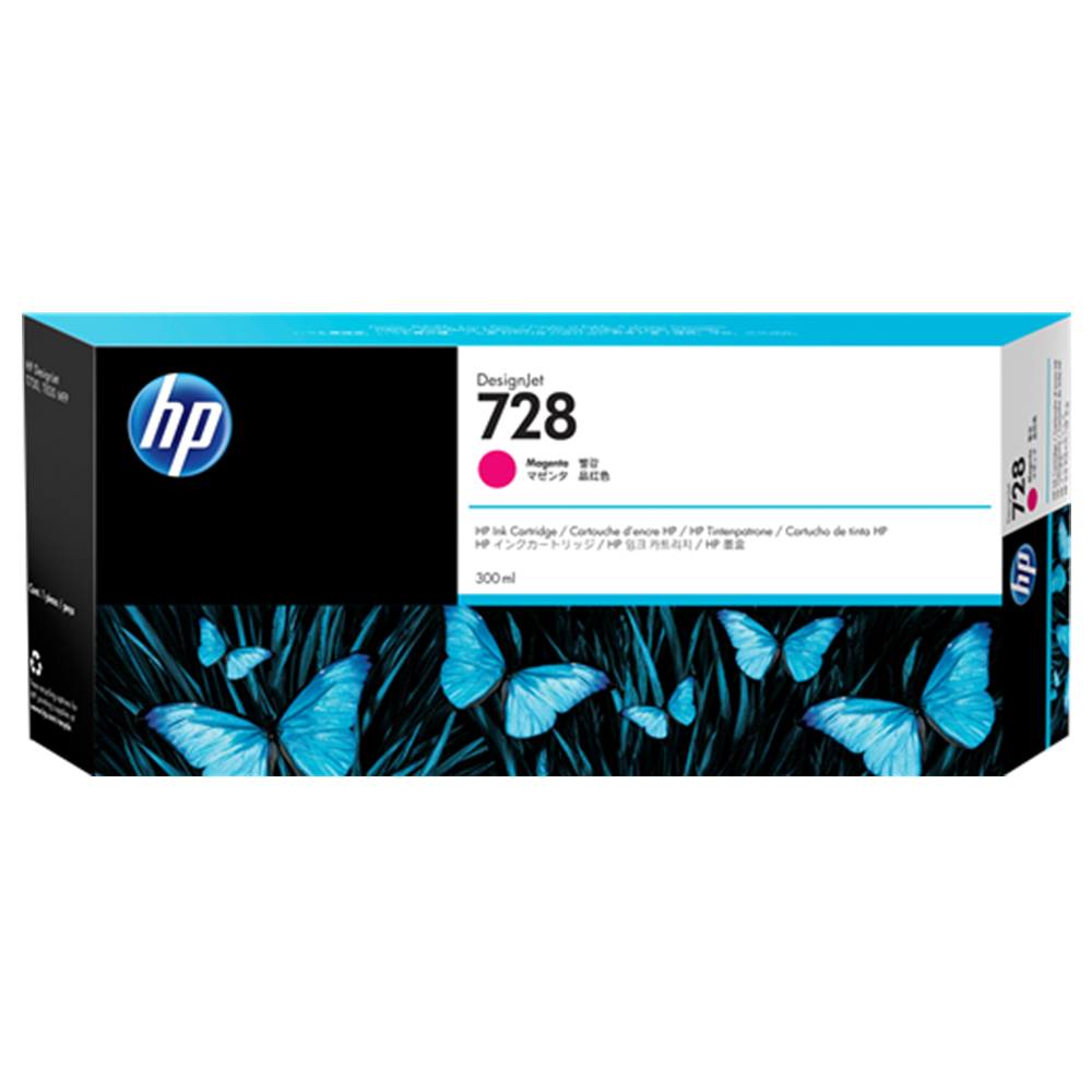 Cartucho hp 728 300 ml magenta