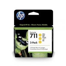 Cartucho hp 711 pack 3  29 ml yellow