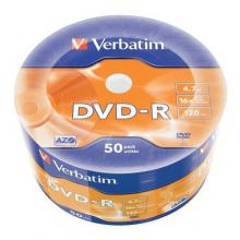 Dvd-r verbatim imprimible 4.7gb 50 unidades
