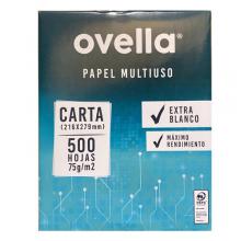 RESMA  OVELLA TAMAÑO CARTA 500 HOJAS 75G/M2