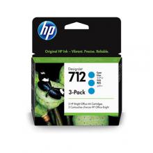 Cartucho hp 712 pack 3  29 ml cyan