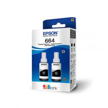 Pack 2 tintas epson 664 black 