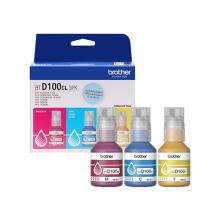 Pack tintas brother bt d100cl  3 colores
