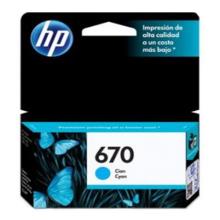 Cartucho hp 670 cyan