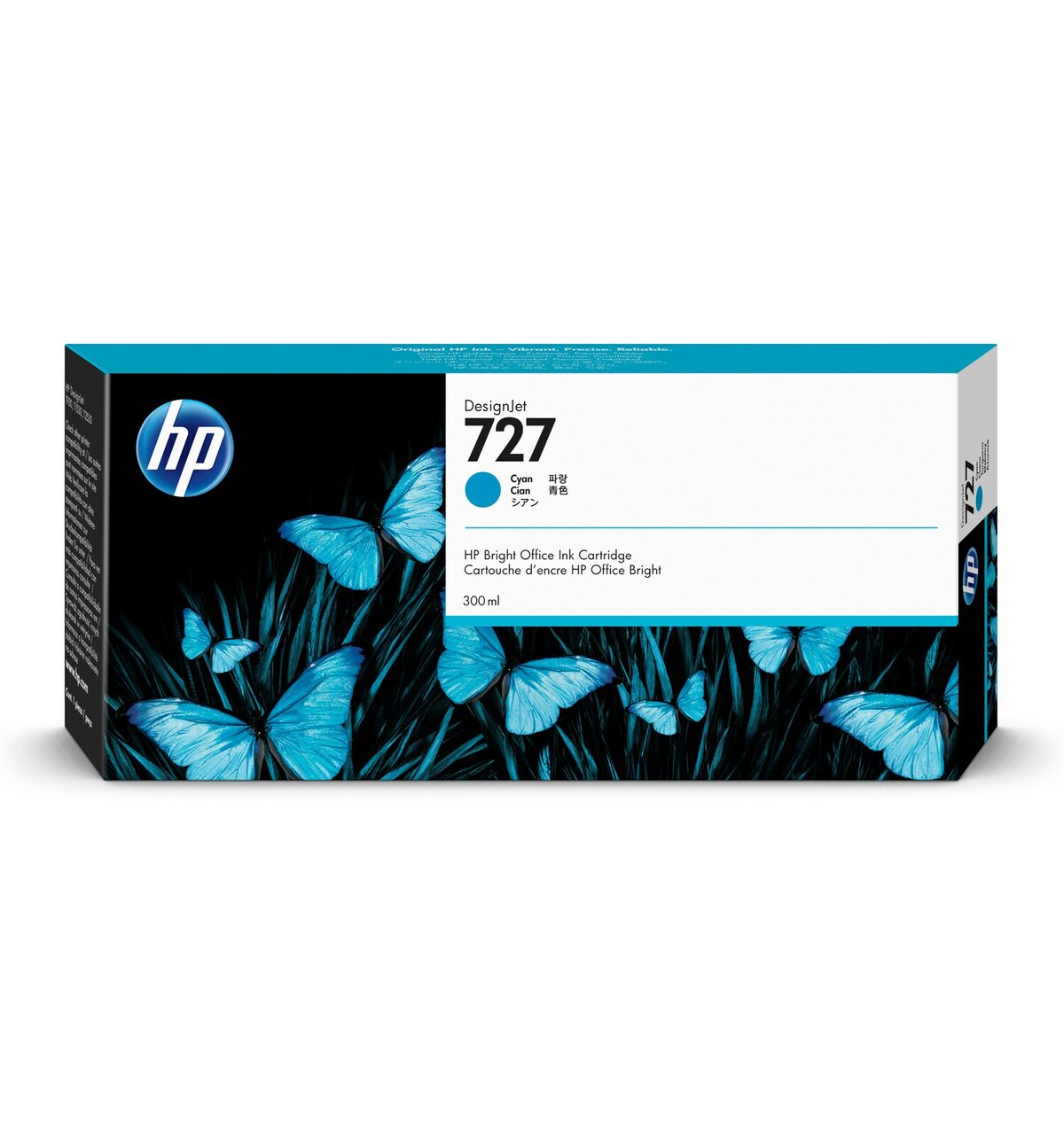 Cartucho hp 727 300 ml cyan