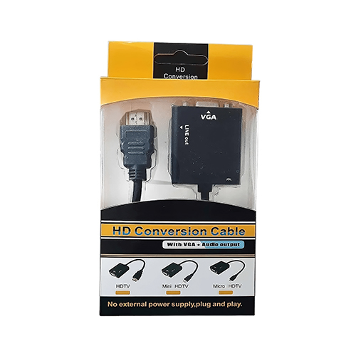 Adaptador hdmi a vga negro